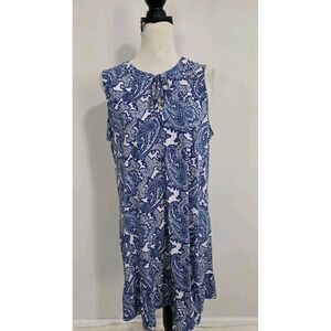 Michael Kors A Line Shift Dress XL Floral Keyhole Feminine Date Night Vacation
